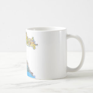 Mug Carte touristique de la Croatie, mapa de