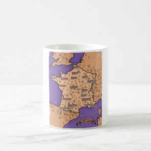 Mug Carte vintage de France