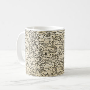 Mug Carte vintage des États-Unis d'Amérique Voyage