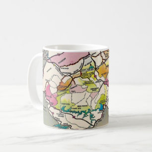 Mug Carte vintage des Great Smoky Mtns.