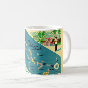 Mug Carte vintage des îles Bahamas