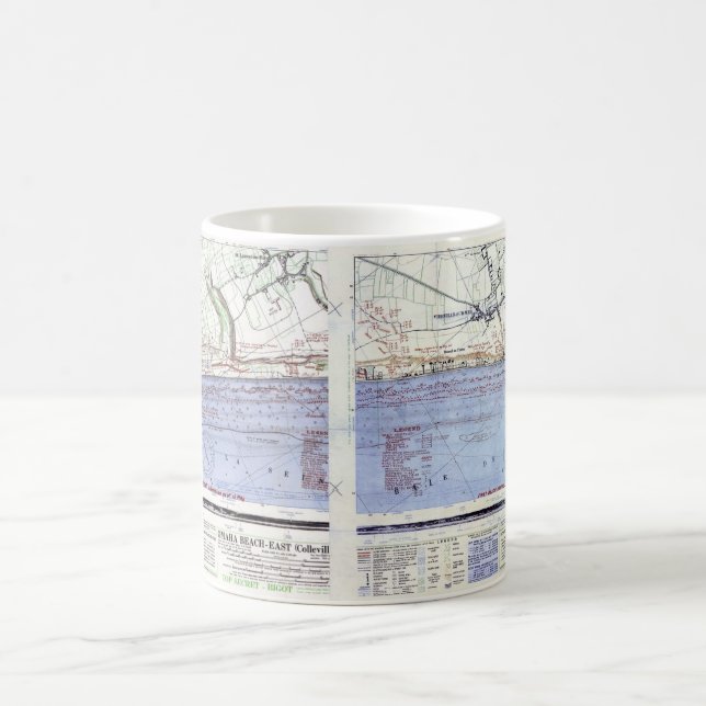 Mug Cartes de débarquement sur plage d'Omaha (Centre)