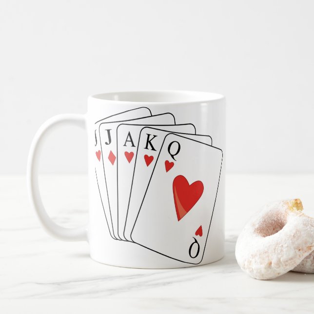 Mug Cartes de jeu Euchre (Avec donut)