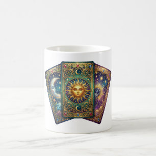 Mug Cartes de tarot avec de l'art céleste mystique