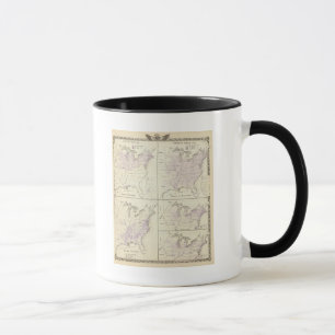 Mug Cartes du recensement de 1870 aux États-Unis