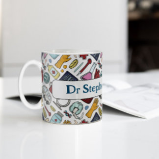Mug Cartographie médecin infirmière motif scientifique