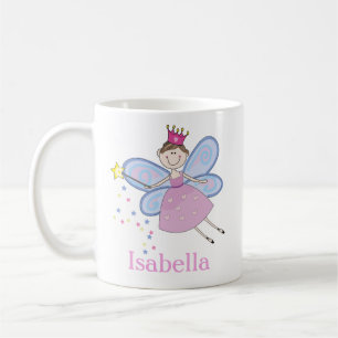 Mug Carton Fée Rose Rose mauve mauve Cute Girl sur mes