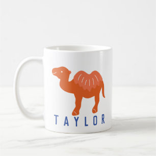 Mug Cartoon Camel Orange Bactrian 2 Humps Personnalisé