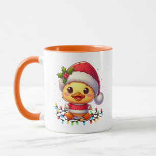 Mug Cartoon de canard de Noël Père Noël-68362