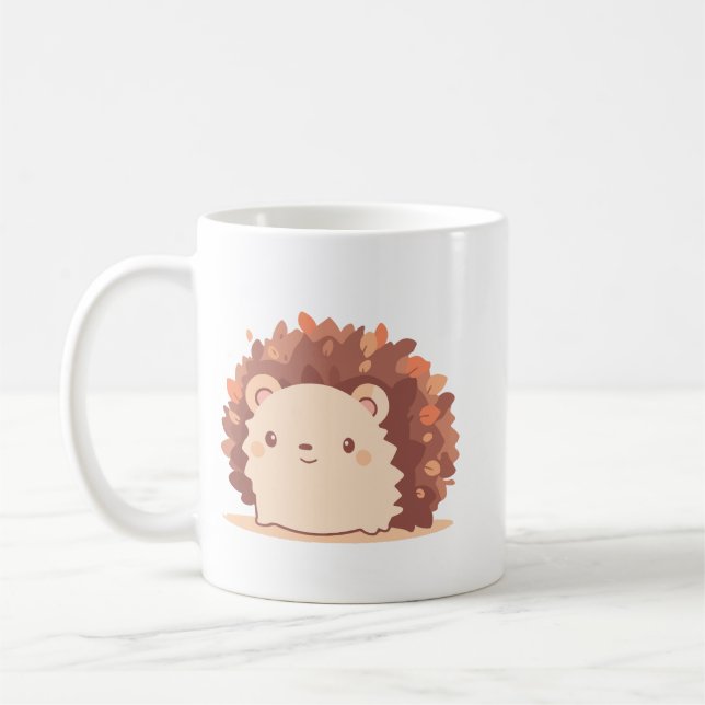 Mug Cartoon de hérisson de charme simple et doux Brown (Gauche)