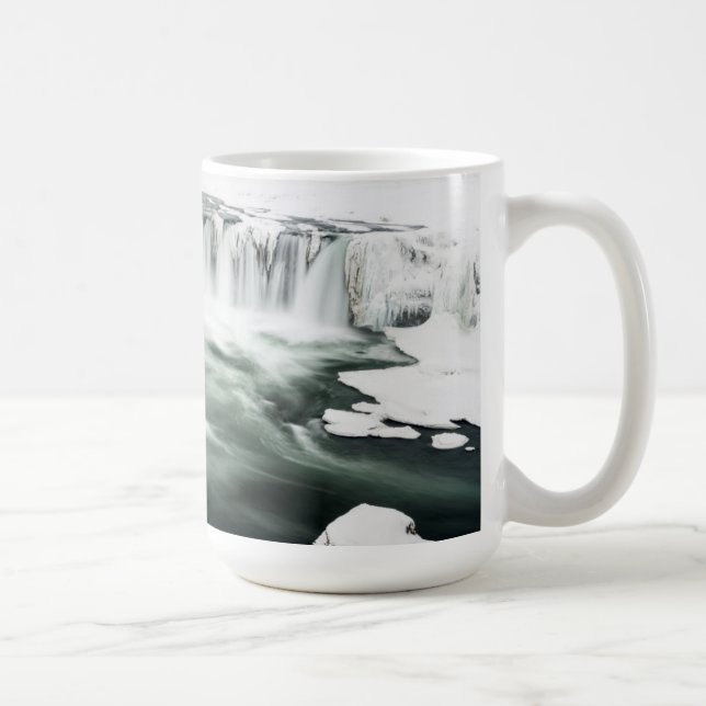 Mug Cascade de Godafoss, hiver, Islande (Droite)