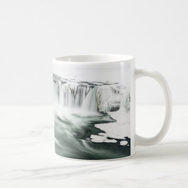 Mug Cascade de Godafoss, hiver, Islande (Droite)