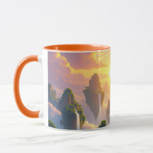Mug Cascades des îles du coucher de soleil Imaginaire