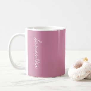 Mug Cashmere Rose Soft rose uni couleur personnalisée