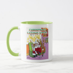 Mug Casino de Noël Style camouflet vert