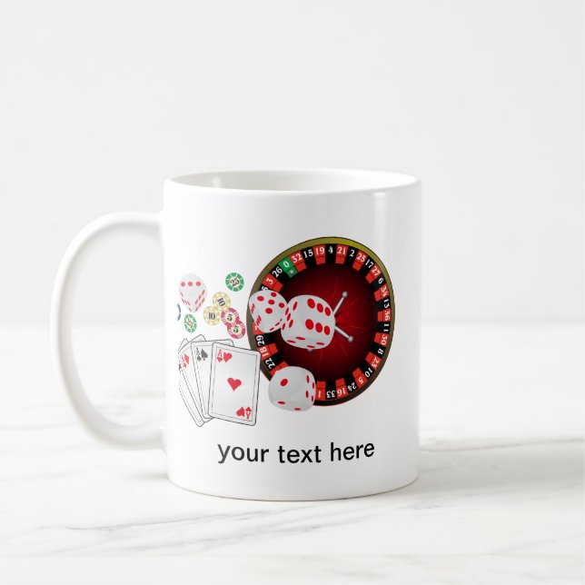 Mug casino, poker, objet adulte (Gauche)
