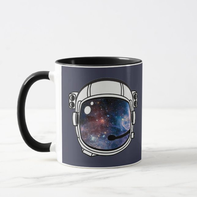 Mug Casque d'astronaute spatiale à deux tons (Gauche)