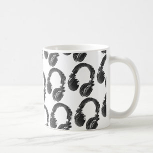 Mug casque deejay de musique noire