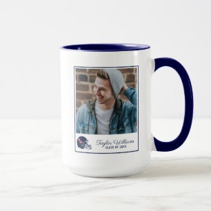 Mug Casque Ole Miss Football bleu foncé