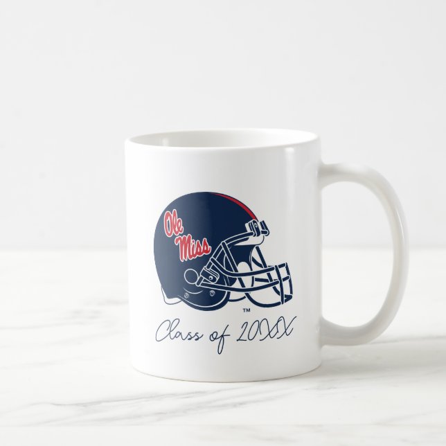 Mug Casque Ole Miss Football | bleu foncé (Droite)