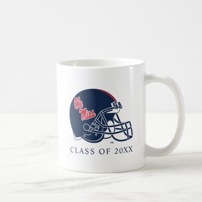 Mug Casque Ole Miss Football | bleu foncé (Droite)