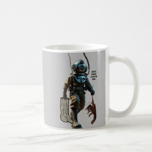 Mug Casque plongeur attraper un homard sous-marin URM