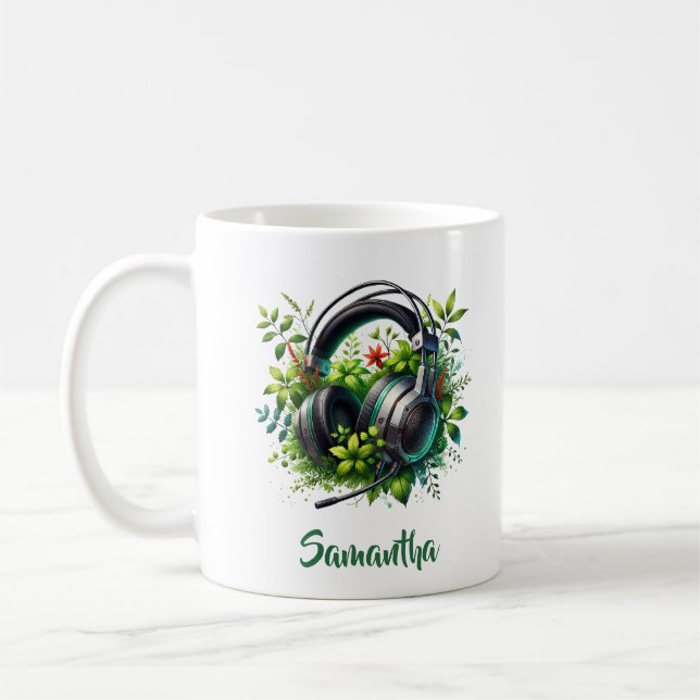 Mug Casques pour jeu vidéo en vert (Gauche)