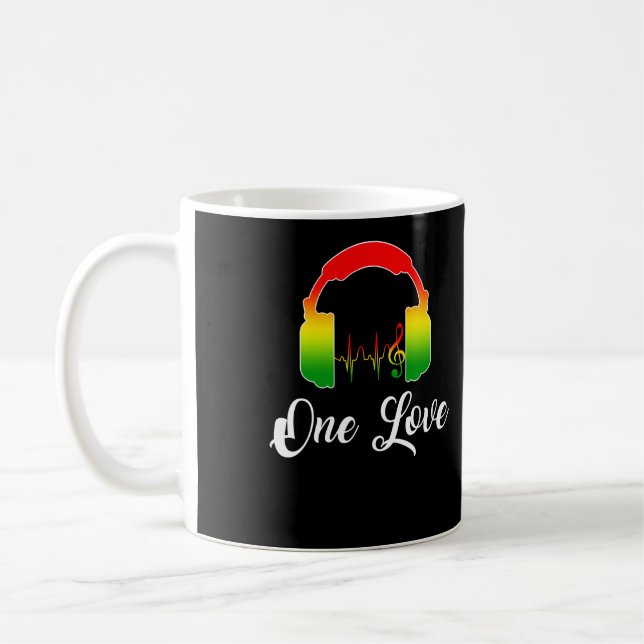 Mug Casques Rasta Reggae Musique Jamaïcaine Pride (Gauche)