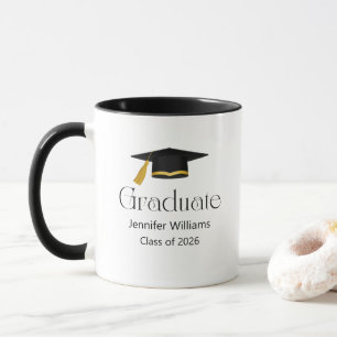 Mug casquette de remise des diplômes minimaliste moder