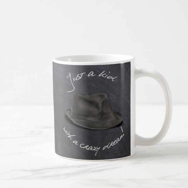 Mug Casquette pour Léonard. Enfant rêveur fol ! (Droite)