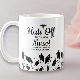 Mug Casquettes de l'école de soins infirmiers Nom de l