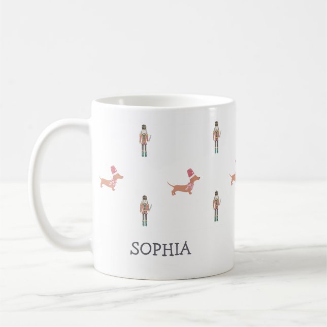 Mug Casse-noires de Noël moderne Motif Dachshund (Gauche)
