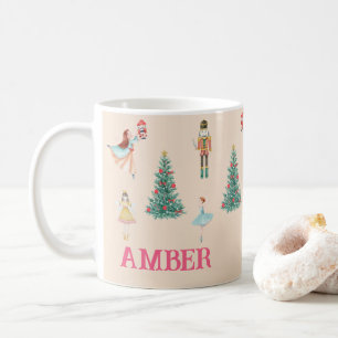 Mug Casse-noisette personnalisé et ballerine Noël mign