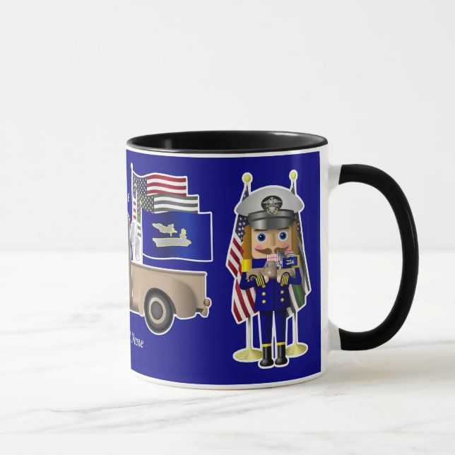 Mug Casse-noix de marine avec petit camion militaire (Droite)