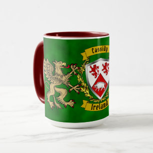 Mug Cassidy Irish Shield & Griffins Personnalisé