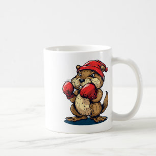 Mug Castor De Boxe cool Avec Gants Pour Une Applicatio