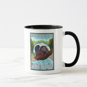 Mug Castor et rivière - Newport, Orégon