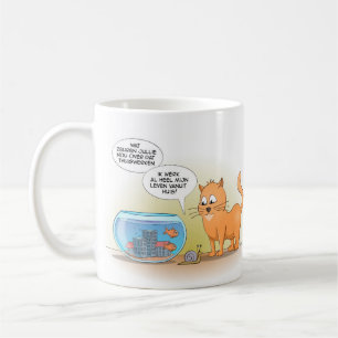 Mug Cat and fish; travaux de maison