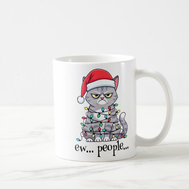Mug Cat Ew People Adult Humor Mens Womens Introvert An (Droite)