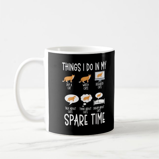 Mug Cat Funny Lady Kitten Humour Amoureux des chats (Gauche)