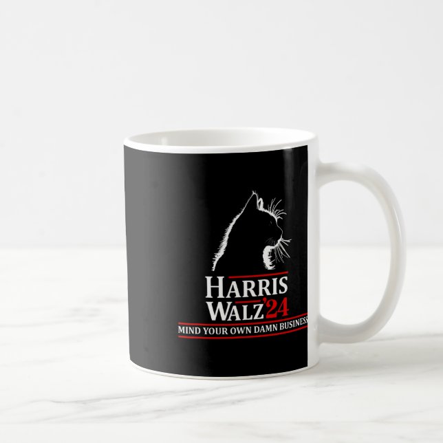 Mug Cat Harris Walz 2024 Kamala Harris 2024 Tim Walz 2 (Droite)