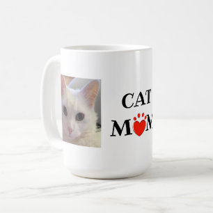 Mug Cat Mom Cote photo personnalisée
