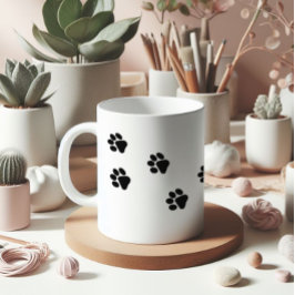 Mug Cat Paw Trace Motif personnalisable