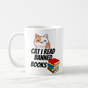 Mug Cat Read Banned Books
