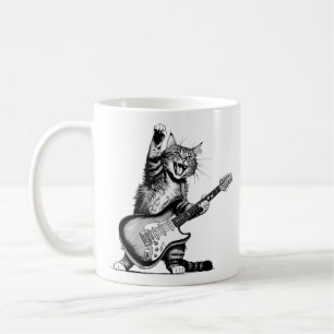 Mug Cat Rockin' the Guitar, Cadeau d'amoureux de la mu