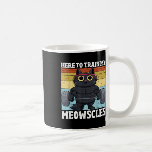Mug Cat Train My Meowscles Funny Gym entraînement Cat
