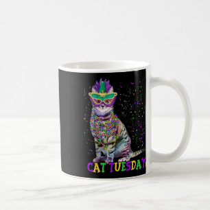 Mug Cat Tuesday Funny Mardi Gras 2025 New Orleans Mens