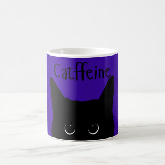 Mug Catffeine Black Cat Purple Arrière - plan