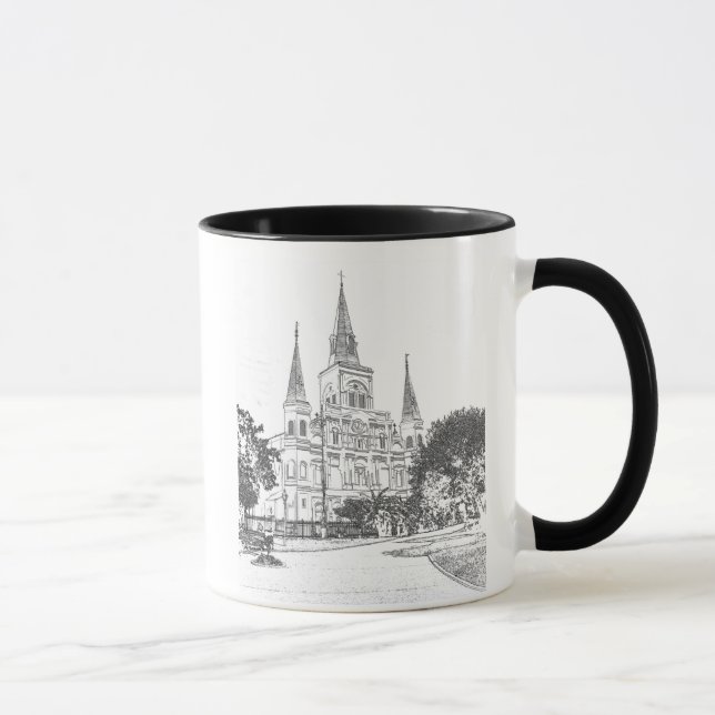 Mug Cathédrale de St Louis de ~ de la Nouvelle-Orléans (Droite)