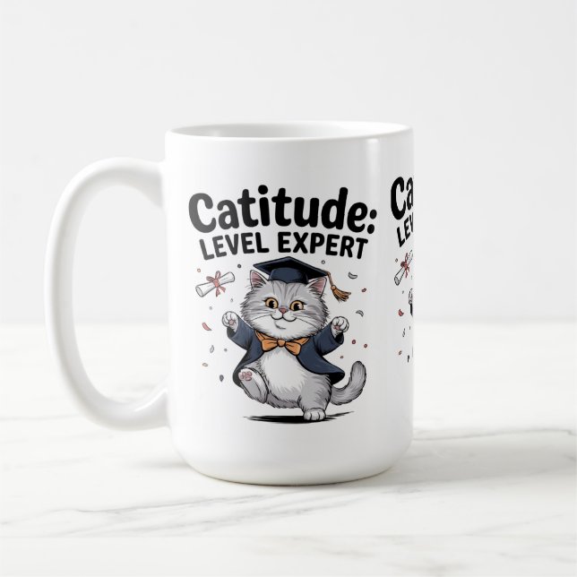 Mug Catitude : Régler le monde en style" (Gauche)